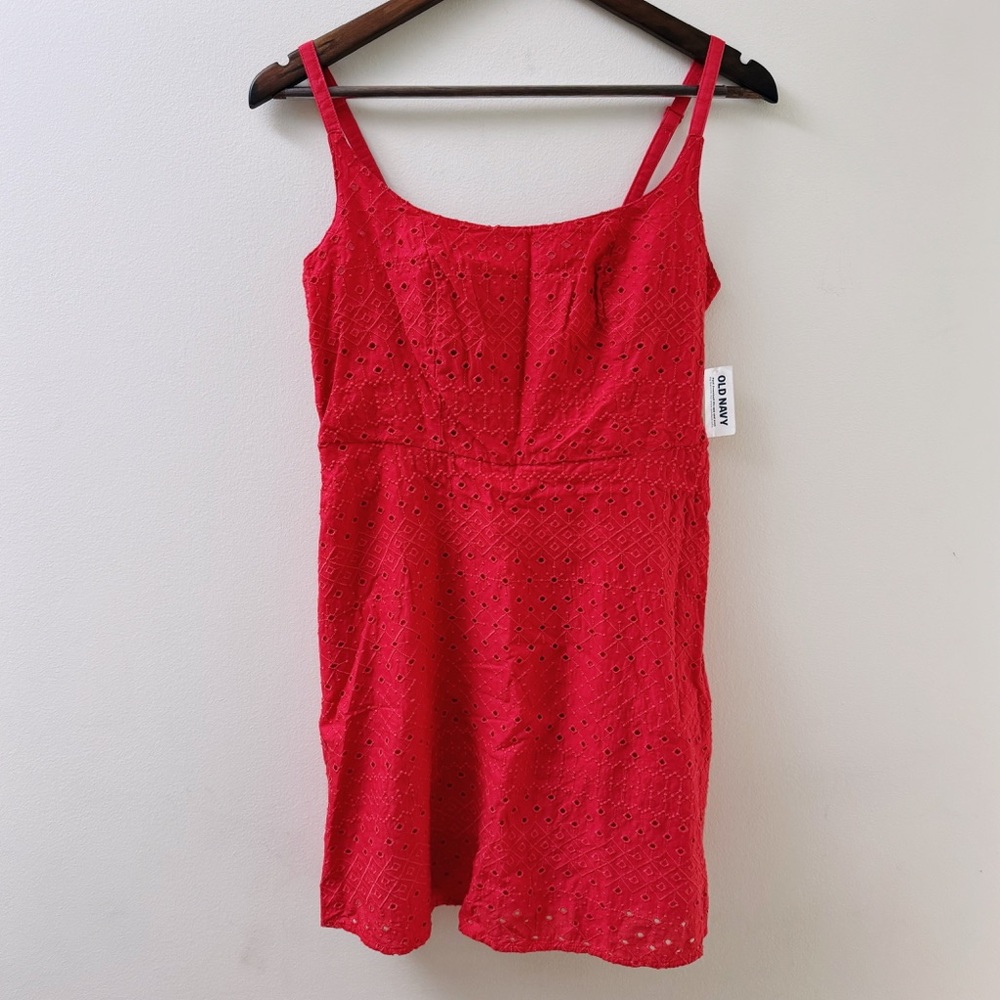 Old Navy Red Lace Summer Dress